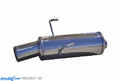 IX PE40601102, Peugeot 406 1.8 (101PK) 1995-, Inoxcar Rear silencer 1X102mm Stainless steel, With E.E.C. homologation