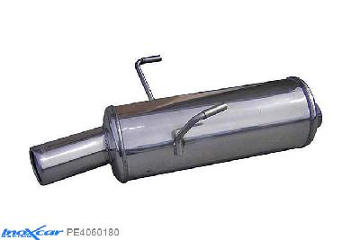 IX PE4060180, Peugeot 406 1.8 (101PK) 1995-, Inoxcar Rear silencer 1X80mm Stainless steel, With E.E.C. homologation