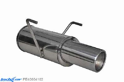 IX PE40604102, Peugeot 406 2.0 COUPE (135PK) 1997-, Inoxcar Rear silencer 1X102mm Stainless steel, With E.E.C. homologation