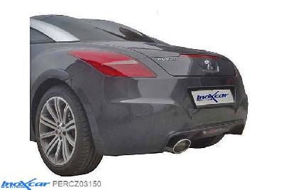 IX PERCZ03150, Peugeot RCZ (4J) 1.6 THP (200PK) 2010-, Inoxcar Rear silencer 1X150X105 OBLIQUO Stainless steel, With E.E.C. homologation