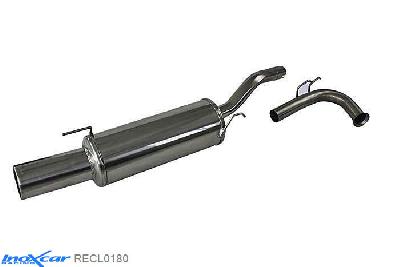 IX RECL0180, Renault Clio I (B/C57) 1.2 (58PK) -1998, Inoxcar Rear silencer 1X80mm Stainless steel, With E.E.C. homologation
