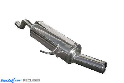 IX RECL0980, Renault Clio II (B) 1.6 16V (110PK) -2001 Diameter 45mm, Inoxcar Rear silencer 1X80mm Stainless steel, With E.E.C. homologation