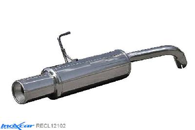 IX RECL12102, Renault Clio II (B) RS 2.0 fase1 (172PK) 2000-2001 Diameter 54mm, Inoxcar Rear silencer 1X102mm Stainless steel, With E.E.C. homologation