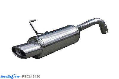 IX RECL13120, Renault Clio II (B) RS 2.0 fase2 (172PK) 2002-2003 Diameter 54mm, Inoxcar Rear silencer 1X120X80mm Stainless steel, With E.E.C. homologation