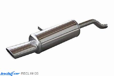 IX RECL19120, Renault Clio III (R) 1.4 16V (98PK) 2005- Diameter 45mm, Inoxcar Rear silencer 1X120X80mm Stainless steel, With E.E.C. homologation