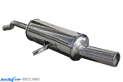 IX RECL1980, Renault Clio III (R) 1.4 16V (98PK) 2005- Diameter 45mm, Inoxcar Rear silencer 1X80mm Stainless steel, With E.E.C. homologation
