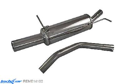 IX REME14102, Renault Megane I (DA) 1.6 16V (108PK) -2002 Diameter 50mm, Inoxcar Rear silencer 1X102mm Stainless steel, With E.E.C. homologation