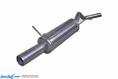 IX REME0280, Renault Megane I (DA) 1.6 Coupe (90PK) 1996- Diameter 50mm, Inoxcar Rear silencer 1X80mm Stainless steel, With E.E.C. homologation