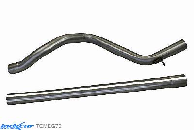 IX TCMEG70, Renault Megane III (Z) 2.0 TURBO RS 250 (250PK) 2010- / 2.0 TURBO RS TROPHY (265PK) 2012-, Inoxcar Direct central pipe Stainless steel, Without E.E.C. homologation