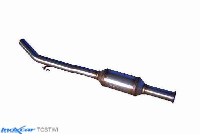 IX TCSTWI, Renault Twingo II (N) RS SPORT 1.6 16V (133PK) 2009- Diameter 50mm, Inoxcar Central pipe with silencer Stainless steel, With E.E.C. homologation
