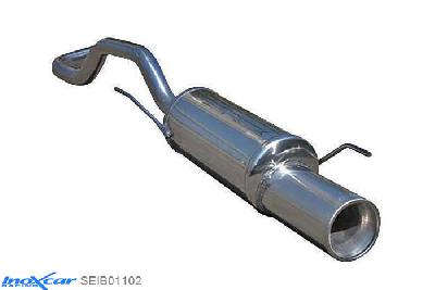 IX SEIB01102, Seat Ibiza II (6K) 1.4 (60PK) 1993-2000 Diameter 42mm, Inoxcar Rear silencer 1X102mm Stainless steel, With E.E.C. homologation