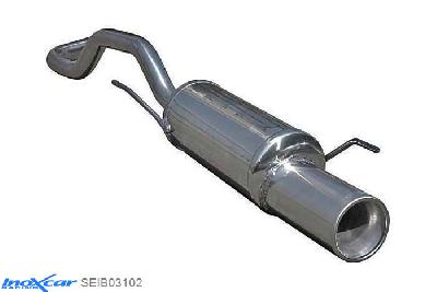 IX SEIB03102, Seat Ibiza II (6K) 1.4 16V (101PK) 2000-2002 Diameter 45mm, Inoxcar Rear silencer 1X102mm Stainless steel, With E.E.C. homologation