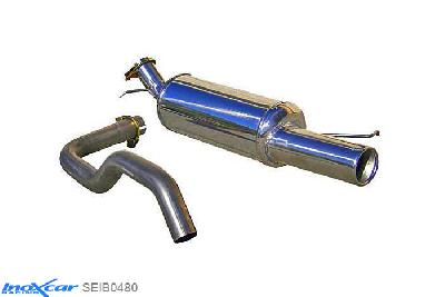 IX SEIB0480, Seat Ibiza II (6K) 1.6 (75PK) 1993-2000, Inoxcar Rear silencer 1X80mm Stainless steel, With E.E.C. homologation