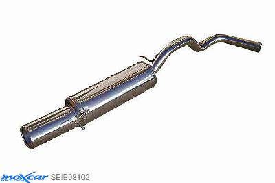 IX SEIB08102, Seat Ibiza II (6K) 2.0 16V GTI (150PK) 1997- Diameter 50mm, Inoxcar Rear silencer 1X102mm Stainless steel, With E.E.C. homologation