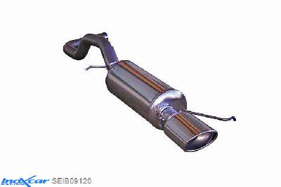IX SEIB09120, Seat Ibiza III (6K2) 1.9 TDI (110PK) 1997-2000 Diameter 50mm, Inoxcar Rear silencer 1X120X80mm Stainless steel, With E.E.C. homologation