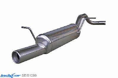 IX SEIB1280, Seat Ibiza IV (6L) 1.2 12V (64PK) 2002-2006 Diameter 45mm, Inoxcar Rear silencer 1X80mm Stainless steel, With E.E.C. homologation