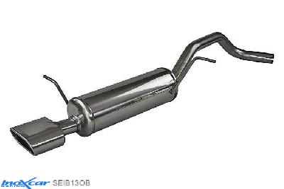 IX SEIB13OB, Seat Ibiza IV (6L) 1.4 16V (100PK) 2002-2006 Diameter 45mm, Inoxcar Rear silencer 1XFlat Oval Stainless steel, With E.E.C. homologation