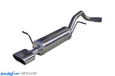 IX SEIB14OB, Seat Ibiza IV (6L) 1.4 TDI (75PK) 2002-2006, Inoxcar Rear silencer 1XFlat Oval Stainless steel, With E.E.C. homologation