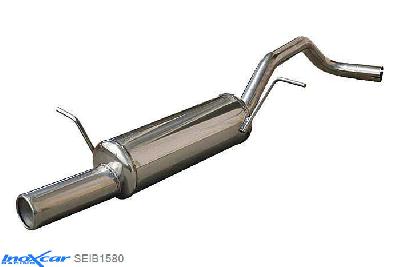 IX SEIB1580, Seat Ibiza IV (6L) 1.9 TDI (90PK-110PK) / SDI 2002-2006, Inoxcar Rear silencer 1X80mm Stainless steel