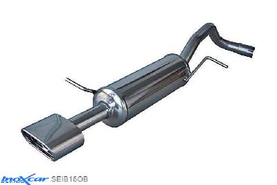 IX SEIB16OB, Seat Ibiza IV (6L) 1.9 TDI FR (130PK) 2002-2006 Diameter 55mm, Inoxcar Rear silencer 1XFlat Oval Stainless steel, With E.E.C. homologation