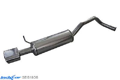 IX SEIB18OB, Seat Ibiza IV (6L) 1.9 TDI SPORT (100PK) 2003- Diameter 50mm, Inoxcar Rear silencer 1XFlat Oval Stainless steel, With E.E.C. homologation