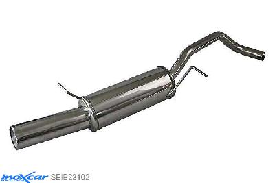IX SEIB23102, Seat Ibiza V (6J) 1.2 (70PK) 2010-, Inoxcar Rear silencer 1X102mm Stainless steel, With E.E.C. homologation
