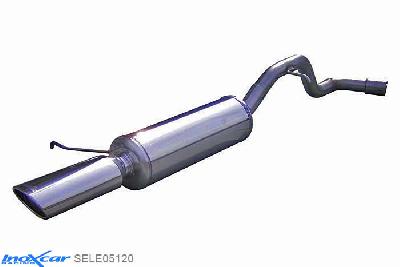 IX SELE05120, Seat Leon I (1M) 1.9 TDI (110PK) 2000- Diameter 55mm, Inoxcar Rear silencer 1X120X80mm Stainless steel, With E.E.C. homologation