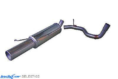 IX SELE07102, Seat Leon I (1M) 1.9 TDI (150PK) 2003- Diameter 55mm, Inoxcar Rear silencer 1X102mm Stainless steel, Without E.E.C. homologation