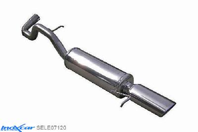 IX SELE07120, Seat Leon I (1M) 1.9 TDI (150PK) 2003- Diameter 55mm, Inoxcar Rear silencer 1X120X80mm Stainless steel, Without E.E.C. homologation