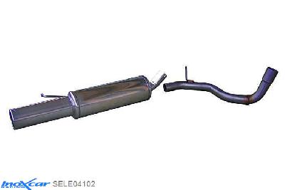 IX SELE04102, Seat Leon I (1M) 1.9 TDI (90PK) 2000- Diameter 55mm, Inoxcar Rear silencer 1X102mm Stainless steel, With E.E.C. homologation