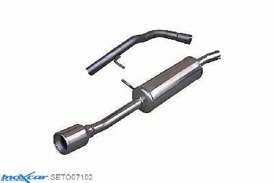 IX SETO07102, Seat Toledo II (1M) 1.9 TDI (90PK) 1999-2002, Inoxcar Rear silencer 1X102mm Stainless steel, With E.E.C. homologation