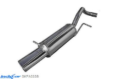 IX SKFA03SB, Skoda Fabia II (5J) 1.4 Tsi RS DGS (180PK) 2012-, Inoxcar Rear silencer 1X120X80mm OBLIQUO Stainless steel, With E.E.C. homologation