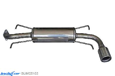 IX SUIM25102, Subaru Impreza (G3) 2.0D BOXER DIESEL (150PK) 2009-  , Diameter 54mm, Inoxcar Rear silencer 1X102mm Stainless steel, With E.E.C. homologation