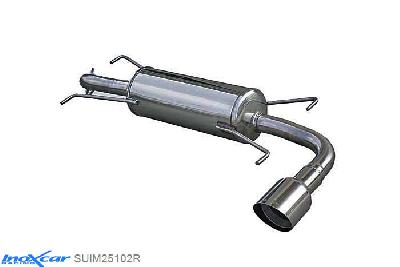 IX SUIM25102R, Subaru Impreza (G3) 2.0D BOXER DIESEL (150PK) 2009-  , Diameter 54mm, Inoxcar Rear silencer 1X102mm RACING Stainless steel, With E.E.C. homologation