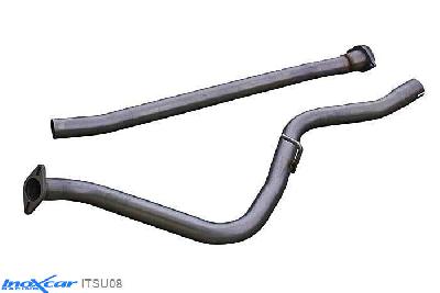 IX ITSU08, Subaru Impreza (G3) 2.5 WRX (230PK) 2008-, Inoxcar Direct central pipe (diam.63,5) Stainless steel, Without E.E.C. homologation