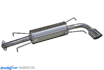 IX SUIM22120, Subaru Impreza (G3) 2.5 WRX (230PK) 2008-, Inoxcar Rear silencer 1X120X80mm Stainless steel, With E.E.C. homologation