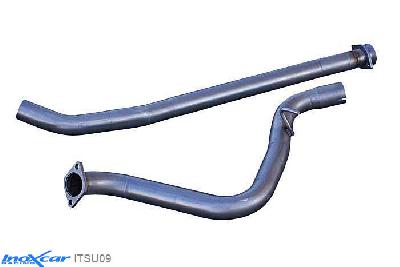 IX ITSU09, Subaru Impreza (G3) 2.5T WRX STI 08MY (300PK) 2008-, Inoxcar Direct central pipe (60mm) Stainless steel, Without E.E.C. homologation