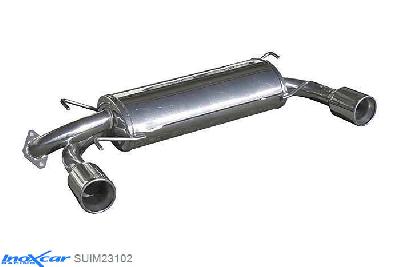 IX SUIM23102, Subaru Impreza (G3) 2.5T WRX STI 08MY (300PK) 2008-, Inoxcar Rear silencer 1X102mm Left and Right Stainless steel, With E.E.C. homologation