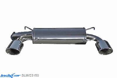 IX SUIM23150, Subaru Impreza (G3) 2.5T WRX STI 08MY (300PK) 2008-, Inoxcar Rear silencer 1X150X105 Left and Right Stainless steel, With E.E.C. homologation