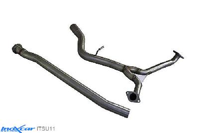 IX ITSU11, Subaru Impreza (G4) 2.5T WRX STi 10MY (300PK) 2010-2013, Inoxcar Direct central pipe (diam.63,5) Stainless steel, Without E.E.C. homologation