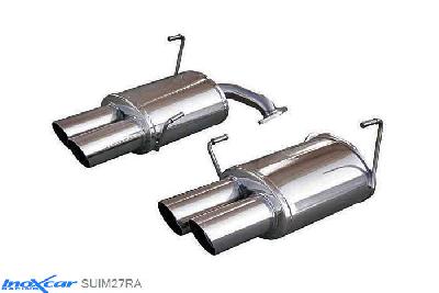 IX SUIM27RA, Subaru Impreza (G4) 2.5T WRX STi 10MY (300PK) 2010-2013, Inoxcar Rear silencer 2X90 RACING Left and Right Stainless steel, With E.E.C. homologation