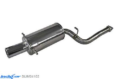IX SUIM04102, Subaru Impreza (GD/GG) 2.0 STI TURBO (265PK) 2002-, Inoxcar Rear silencer 1X102mm Stainless steel, With E.E.C. homologation