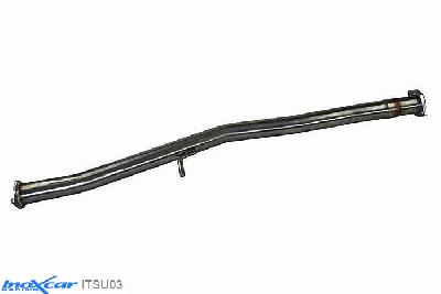 IX ITSU03, Subaru Impreza (GD/GG) 2.0 WRX TURBO 2001-, Inoxcar Direct central pipe (60mm) Stainless steel, Without E.E.C. homologation