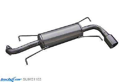 IX SUIM21102, Subaru Impreza (GD/GG) 2.0R (150PK) 2007-, Inoxcar Rear silencer 1X102mm Stainless steel, With E.E.C. homologation