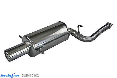 IX SUIM15102, Subaru Impreza (GD/GG) 2.5 WRX TURBO (230PK) 2006-, Inoxcar Rear silencer 1X102mm Stainless steel, With E.E.C. homologation