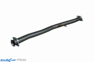 IX ITSU04, Subaru Impreza (GD/GG) AWD WRX (225PK) 2003-, Inoxcar Direct central pipe (60mm) Stainless steel, Without E.E.C. homologation