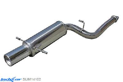 IX SUIM14102, Subaru Impreza (GD/GG) AWD WRX (225PK) 2003-, Inoxcar Rear silencer 1X102mm Stainless steel, Without E.E.C. homologation