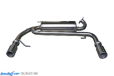 IX SUSW0180, Suzuki Swift (MZ/EZ) 1.6 16V SPORT (125PK) 2006-, Inoxcar Rear silencer 1X80mm Left and Right Stainless steel, With E.E.C. homologation