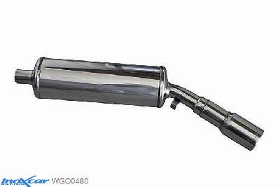 IX WGO0480, VW Golf I 1.6 CABRIO (110PK) -1984, Inoxcar Rear silencer 1X80mm Stainless steel, With E.E.C. homologation