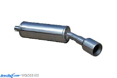 IX WGO03102, VW Golf I 1.6 DIESEL (70PK) -1984, Inoxcar Rear silencer 1X102mm Stainless steel, With E.E.C. homologation